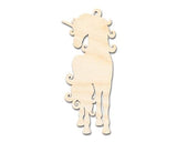 Unfinished Wood Swirly Unicorn Silhouette | DIY Mythical Craft Cutout | up to 36" DIY 18" / 1/8" 24 Hour Crafts