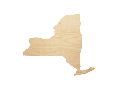 New York State - USA - Unique and Beautiful Unfinished Wood Cutout Shapes - Add A Personal Touch to Your Home Decor BC4795