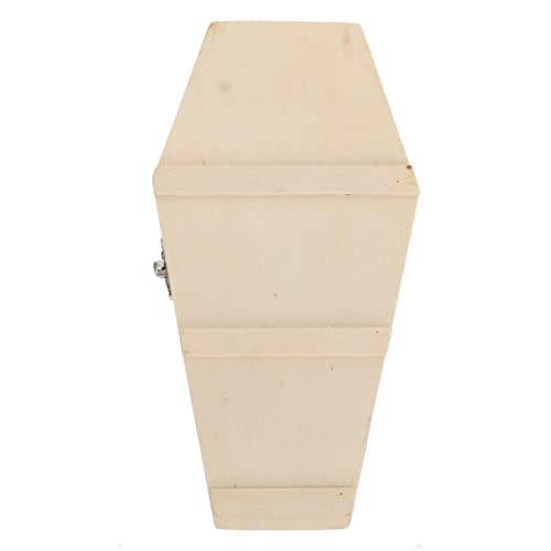 STOBOK Coffin Decor 1pc Coffin Box Candy Storage Box Halloween Wooden Coffin Case Jewelry Organizer Coffin Shape Box for Party Supplie Gift Box