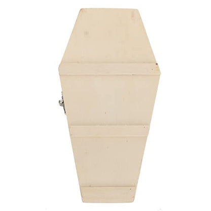 STOBOK Coffin Decor 1pc Coffin Box Candy Storage Box Halloween Wooden Coffin Case Jewelry Organizer Coffin Shape Box for Party Supplie Gift Box