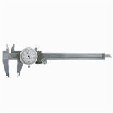 6" Dial Caliper 0.001 Stainless Steel Shockproof 4-Way Measurement with Plastic Case findmall