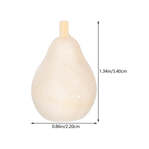 Didiseaon Tiny Things 30pcs Mini Wooden Pear Unfinished Wood Peg Dolls for Crafts Unfinished Wooden Pear Figures for Desk Bookshelves Decoration DIY Didiseaon