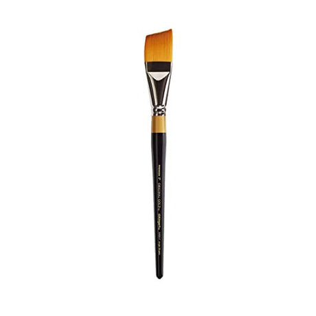 KINGART Premium Original Gold 9400-1 Angular Shader Series Artist Brush, Golden Taklon Synthetic Hair, Short Handle, for Acrylic, Watercolor, Oil and KINGART