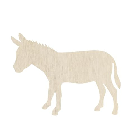 30 Pack 4 Inch Wood Donkey Cutouts Unfinished Wooden Animal Donkey Hanging Ornaments DIY Animal Donkey Craft Gift Tags for Home Party Decoration Xonzmmk