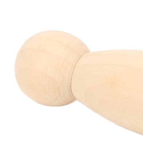 10Pcs Wooden Peg Dolls 75mm / 3.0in Unfinished Doll People Burr‑Free Develop Hands‑On Skills Wooden Decorative Figures for Kids Art and Creative DIY Pssopp