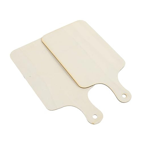 BESTOYARD 2pcs Diy Tray Unfinished Wood Craft Paddle Food Cutting Board Kitchen Countertop Gadget Pizza Board with Handle for Oven Unfinished Wood BESTOYARD