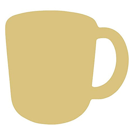 Coffee Cup Cutout Unfinished Wood to Go Cup Coffee Shop Décor Door Hanger MDF Shape Canvas Style 4 (12") Diverse Woodworking
