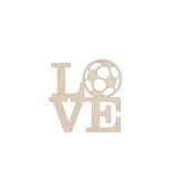 Love Soccer Wood Craft Unfinished Wooden Cutout Art DIY Wooden Sign Inspirational Wall Plaque Rustic Wall Art Decor for Home Laundry Room Kitchen Arupkeer