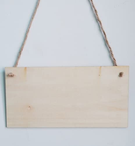 YOVECATHOU 4 Pcs Unfinished Wood Sign Blank Hanging Wooden Plaque DIY Craft Project Wood for Pyrography, Painting, Writing, and Home DIY Crafts YOVECATHOU