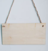 YOVECATHOU 4 Pcs Unfinished Wood Sign Blank Hanging Wooden Plaque DIY Craft Project Wood for Pyrography, Painting, Writing, and Home DIY Crafts YOVECATHOU