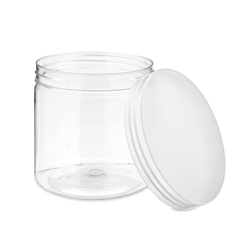 Juvale Slime Containers with Lids - 8 Pack Clear Plastic Jars for Kids DIY Crafts (12 oz) Juvale