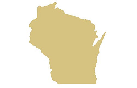 States Wisconsin Cutout Unfinished Wood United States Geography School Decor Door Hanger MDF Shape Canvas Style 1 Diverse Woodworking