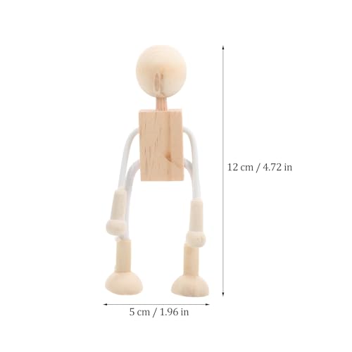 ARTIBETTER Wooden Peg Dolls Unfinished Doll Bodies Paintable Wood Peg Bodies Figures for DIY Arts Crafts Party Favor Gifts 3PCS ARTIBETTER