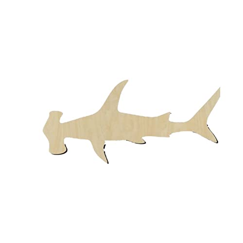 Hammerhead Shark Wood Craft,Unfinished Wooden Cutout Art,DIY Wood Sign, Inspirational Farmhouse Wall Plaque,Rustic Home Decor for Women Office Arupkeer