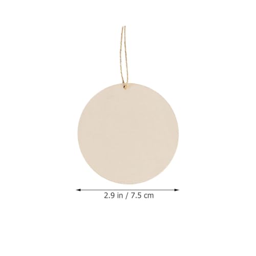Zerodeko 1 Set Wooden Slices Label Pendant Unfinished Wood Slices Craft Pendant with Hole Decorations Set Wood Chips Wooden Christmas Decorations Zerodeko