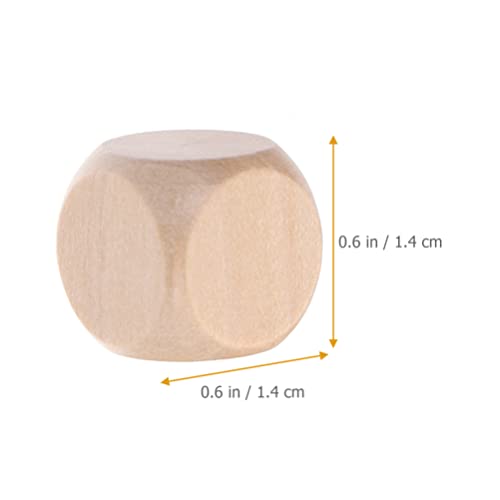 Toddmomy Blank Puzzle Blank Puzzle 100pcs Unfinished Wooden Dice Blank Square Blocks 6 Sided Wood Cubes Natural Wood Dice for DIY Printing Engraving