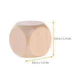Toddmomy Blank Puzzle Blank Puzzle 100pcs Unfinished Wooden Dice Blank Square Blocks 6 Sided Wood Cubes Natural Wood Dice for DIY Printing Engraving Toddmomy