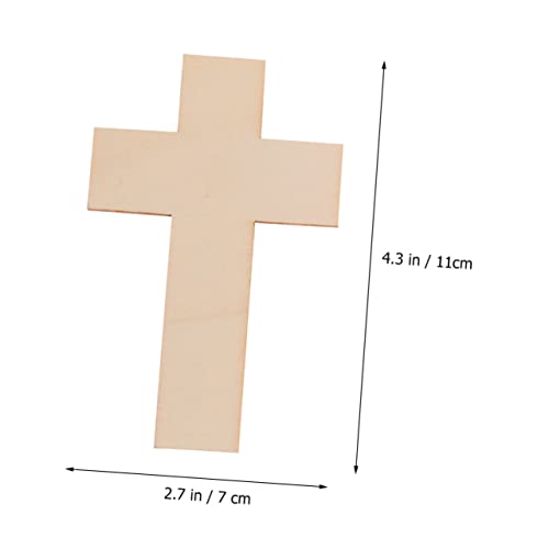SEWACC 36Pcs Wooden Crosses for Crafts Wooden Cross Charm Small Wooden Crosses Unfinished Wood Cross Rustic Wooden Cross Jesus Wooden Cross Mini SEWACC