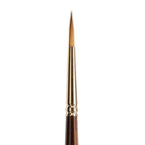 KINGART Premium Finesse 8020-6 Ultra Round Series Artist Brush, Synthetic Kolinsky Sable Hair, Short Handle, Watercolor and Oil Paints, Size 6 KINGART