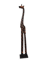 Extra Tall 5' Giraffe Hand Carved Wooden African Statue Sculpture Michelle 153