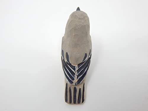 Mockingbird Wood Ornament Bird Hanging Figure Handmade Carved Decoration Selsela