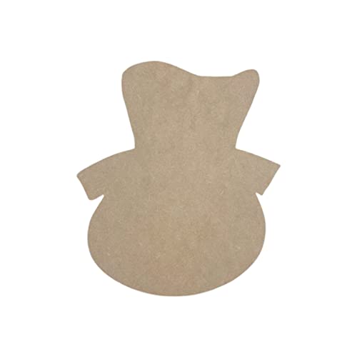 Snowman Head with Hat DIY Wooden Craft Shape, Unfinished Cutout, Paintable MDF Cutout Build-A-Cross