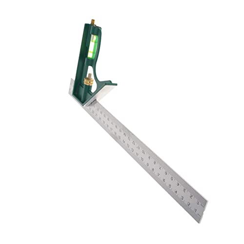 Utoolmart 300mm Green Base Stainless Steel Framing Square Right Angle Ruler Thicken Try Square Ruler Tools for Carpenter Engineer 1 Pcs - WoodArtSupply