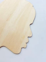 Texan Wood Crafts Small to Large Select your Size African Male, Man Face Silhouette Head Unfinished Wood Laser Cut Cutout Shape DIY Crafts Door Wall Texan Wood Crafts