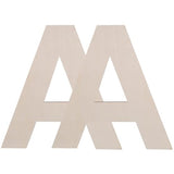 VOSAREA 2pcs Decor Unfinished Letters Cutouts DIY Sign Unfinished Wooden Letter Blank Craft Wooden Letters Wooden Craft Letter Sign Wooden Product VOSAREA