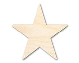 Unfinished Wood Star Shape | DIY Celestial Craft Cutout | Up to 36" 5" / 1/2" 24 Hour Crafts