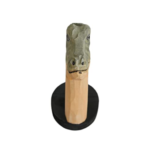 Red Dollar Handmade Wood Carved Animal Eyeglass Holder, Cute Sunglasses Display Stand, Nightstand Home Office Desk Decor, Christmas Holiday New Year Red Dollar