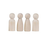 COHEALI 40pcs Blank Wood Puppet Art Craft Wood Peg Wood People Figure Peg Doll Toy Unfinished Wood Dolls Peg Doll Kit Toys for Kids Unfinished DIY COHEALI