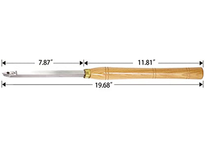 19.68Inches Wood Turning Tool Sharp Detailer Carbide Tipped Lathe Chisel Tool Bar Blades Gouge Skew Spear 35° With Diamond Carbide Insert for Wood