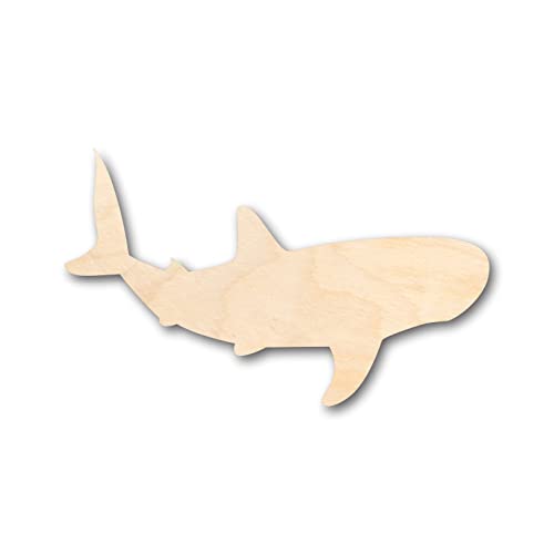 Unfinished Wood Whale Shark Shape - Craft - up to 36" DIY 18" / 3/4" - WoodArtSupply