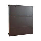 TaoHFE Brown Wall-Mounted Medicine Cabinet with Mirror and Open Shelves TaoHFE