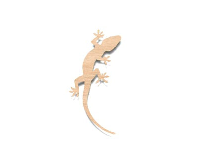 Unfinished Wood for Crafts - Lizard + Gecko Shape - Large & Small - Pick Size - Laser Cut Unfinished Wood Cutout Shapes Jungle Wildlife Reptile