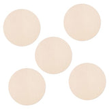 FUNOMOCYA 5pcs Wooden Blank Hanging Tag Tree Slab Unfinished Wood Circle Disc DIY Wooden Door Plaque Circle Wood Blanks Wooden Log Slices DIY Yard FUNOMOCYA