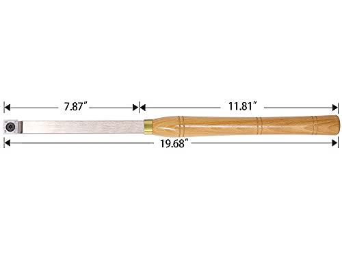 Wood Turning Tools Rougher Carbide Tipped Lathe Chisel Tool Bar 19.68 Inches With 14mm Straigt Edge Square Carbide Insert for Wood Hobbyist or DIY or