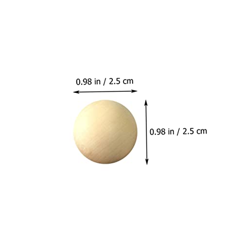 Gogogmee 120 PCS Wooden Beads Ornament Crafts Garland Bead Wood Blocks for Crafts Unfinished paintable Wooden Round Wood Balls gnome Nose Wooden Gogogmee