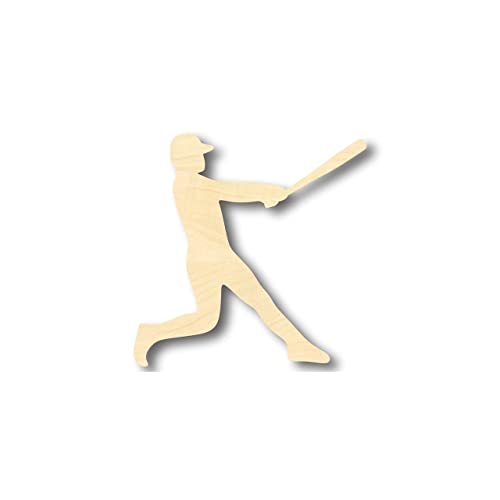 Unfinished Wood Baseball Player Shape - Sports - Kids Room Decor - up to 24" DIY 12" / 3/4" 24 Hour Crafts