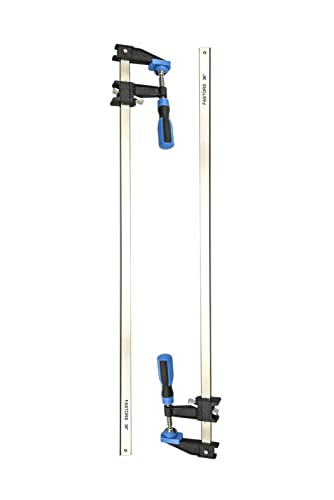 FASTORS Bar Clamps for Woodworking 36 Inch,2-Pack Wood Clamps Adjustable and Release Quickly,Throat Depth 2.5 Inch, Serrated Steel Rail,Bar Clamps FASTORS