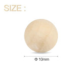 uxcell 300pcs Round Wood Balls 10mm Diameter Unfinished Solid Wooden Beads, Small Natural Craft Balls for DIY Craft Projects Art Ornaments uxcell