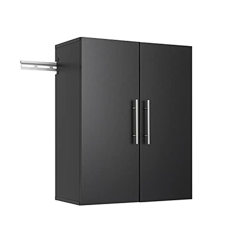 HangUps Upper Storage Cabinet, 24", Black - WoodArtSupply