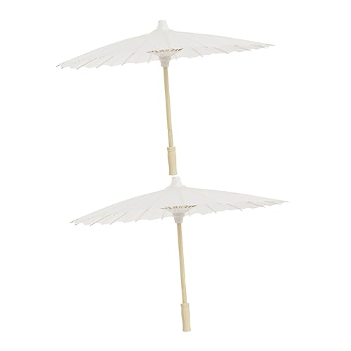 TEHAUX 2pcs Unfinished Umbrella Rainproof Chinese Dance Umbrella Macrame Decor Diy Drawing Umbrella Flower Chinese Art Umbrella Dancing Umbrella TEHAUX