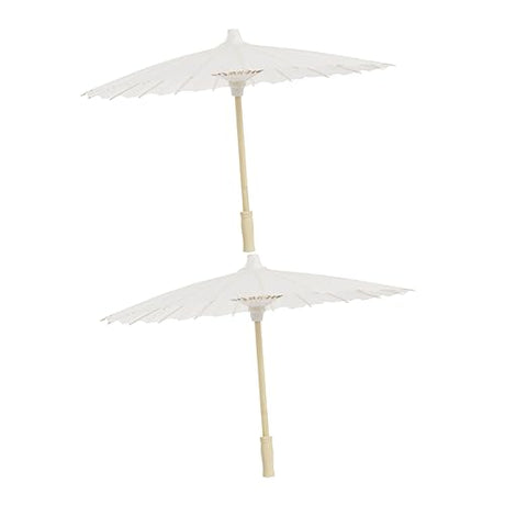 TEHAUX 2pcs Unfinished Umbrella Rainproof Chinese Dance Umbrella Macrame Decor Diy Drawing Umbrella Flower Chinese Art Umbrella Dancing Umbrella TEHAUX