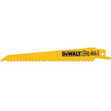 DEWALT Reciprocating Saw Blades, Taper Back, 6-Inch, 6 TPI, 5-Pack (DW4802) DEWALT