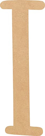 Wooden 3 Inch Letters Unfinished I Cutout, Blank Wall Alphabet Wood Letter Shape, Hometown Font Small Wreath DIY NEXTCraft