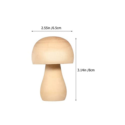 Mushroom Decor Home Decor 12Pcs Wooden Mushroom, Unpainted Decor DIY Craft Supplies Blank Ornaments Wood Mushroom to Paint Graffiti Supplies Gifts