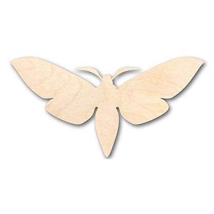 Unfinished Wood Moth Shape - Insect - Craft - up to 24" DIY 16" / 3/4" - WoodArtSupply