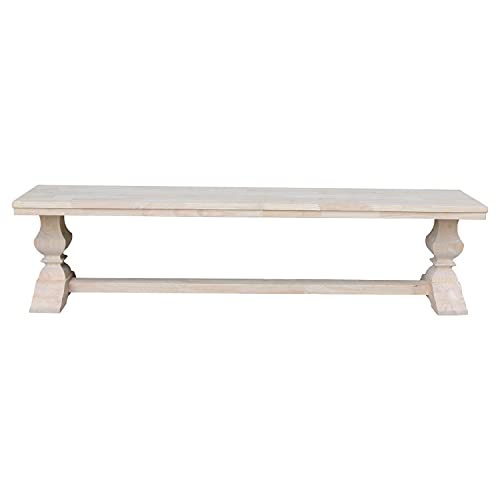 IC International Concepts International Concepts Trestle, Unfinished, Bench IC International Concepts